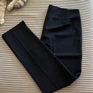 Theory black women’s virgin wool pants with side zipper, size 2